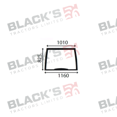 Cab Glass- Curved Front Window- Green Tint suitable for Ford &amp; Fordson -  82002183