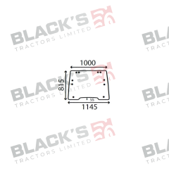 Cab Glass- Curved Opening Front Window- Green Tint suitable for Ford &amp; Fordson -  82003391