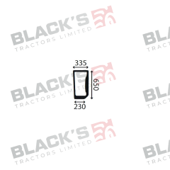 Cab Glass- RH Lower Front- Green Tint suitable for Ford &amp; Fordson -  82002184