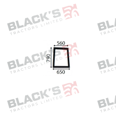 Cab Glass- Curved LH Side Window- Green Tint suitable for Ford &amp; Fordson -  