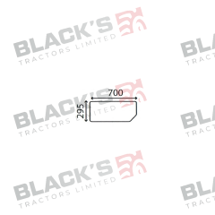 Cab Glass- Lower Rear- Green Tint suitable for New Holland -  