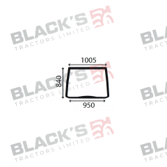 Cab Glass- Curved Front Window- Green Tint suitable for New Holland -  