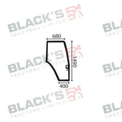 Cab Glass - Curved RH Door - Green Tint suitable for New Holland -  