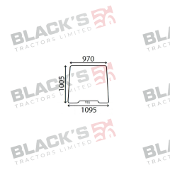 Cab Glass- Front Window- Clear 550 555 suitable for Ford &amp; Fordson -  83902011   D4NN94500N70D
