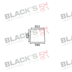 Cab Glass - Rear Window - 83902006 550 555 suitable for Ford &amp; Fordson -  83902006
