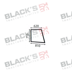 Cab Glass- RH Top Door- Clear suitable for Ford &amp; Fordson -  81875605