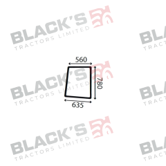 Cab Glass- RH Side Window- Clear suitable for Ford &amp; Fordson -  81876983