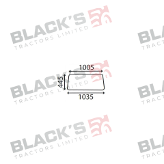 Cab Glass - Rear Window - 81827484 suitable for Ford &amp; Fordson -  81827484