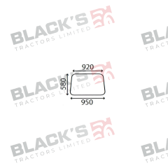 Cab Glass - Front Window - Clear 81830040 suitable for Ford &amp; Fordson -  81830040