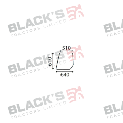 Cab Glass- Top Door- Clear suitable for Ford &amp; Fordson -  81827480