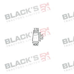 Cab Glass- Front Sliding Side Window- Clear suitable for Ford &amp; Fordson -  81822890