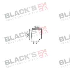 Cab Glass- LH Top Door- Clear suitable for Ford &amp; Fordson -  83932008