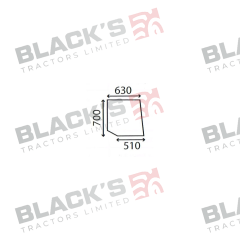 Cab Glass- RH Top Door- Clear suitable for Ford &amp; Fordson -  83932000