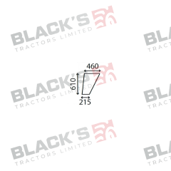 Cab Glass- LH Lower Door- Clear suitable for Ford &amp; Fordson -  83932009