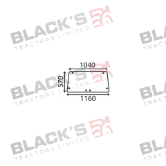Cab Glass - Rear Window - 83932022 suitable for Ford &amp; Fordson -  83932022