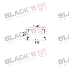 Cab Glass- Opening Front Window- Green Tint suitable for Ford &amp; Fordson -  83956746