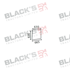 Cab Glass- LH Top Door- Clear suitable for Ford &amp; Fordson -  83944252