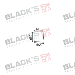 Cab Glass- RH Top Door- Clear suitable for Ford &amp; Fordson -  83944242