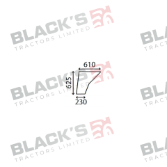 Cab Glass- LH Lower Door- Clear suitable for Ford &amp; Fordson -  83944253