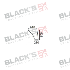 Cab Glass- RH Lower Doorr- Clear suitable for Ford &amp; Fordson -  83944241