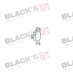 Cab Glass- RH Lower Front (10mm)- Clear suitable for Ford &amp; Fordson -  83952306