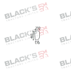Cab Glass- RH Lower Front- Clear suitable for Ford &amp; Fordson -  83925758