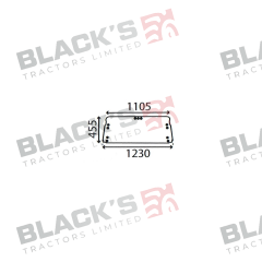 Cab Glass- Upper Rear Window - 83909857 suitable for Ford &amp; Fordson -  83909857