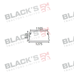 Cab Glass - Rear Window - 83917955 suitable for Ford &amp; Fordson -  83917955
