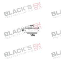 Cab Glass - Lower Rear - Green Tint suitable for Ford &amp; Fordson -  83904585