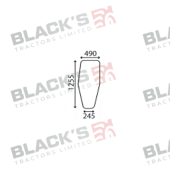 Cab Glass - Door - Clear 240 250 suitable for Massey Ferguson -  D6566