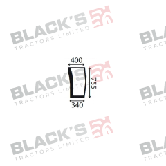 Cab Glass- Curved LH Lower Front - Clear suitable for Massey Ferguson -  3806589M1