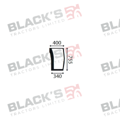 Cab Glass- Curved LH Lower Front - Green Tint suitable for Massey Ferguson -  3806703M1