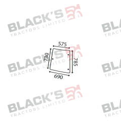 Cab Glass- Curved LH Corner - Clear suitable for Massey Ferguson -  3804667M2