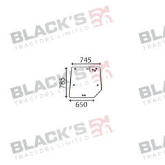 Cab Glass - Rear Window - 3806581M2 suitable for Massey Ferguson -  3806581M2