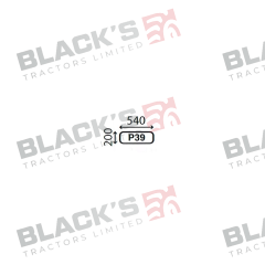 Cab Glass- Lower Rear - Clear suitable for Massey Ferguson -  3804726M2