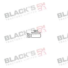 Cab Glass - Lower Rear Window - 3302607M1 suitable for Massey Ferguson -  3302607M1