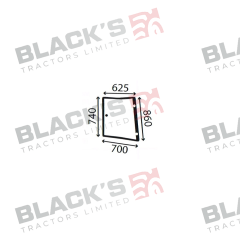 Cab Glass- Curved LH Corner - Green Tint suitable for Massey Ferguson -  3902130M1