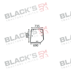 Cab Glass - Rear Window - 3902141M1 suitable for Massey Ferguson -  3902141M1