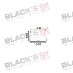 Cab Glass- Front Window- Clear suitable for Massey Ferguson -  1864703M1