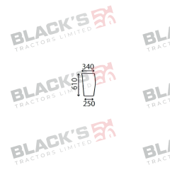 Cab Glass- Curved RH Lower- Green Tint suitable for Massey Ferguson -  3582162M2