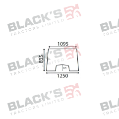 Cab Glass- Front Window - Clear suitable for Massey Ferguson -  3475992M1