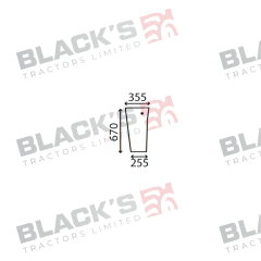Cab Glass- RH Lower Front - Clear suitable for Massey Ferguson -  3475995M1