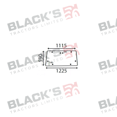 Cab Glass - Rear Window - 3476182M1 suitable for Massey Ferguson -  3476182M1