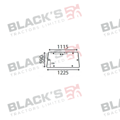 Cab Glass- Rear Window - Clear suitable for Massey Ferguson -  3477716M1
