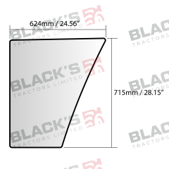 Cab Glass - Door Front Right Curved suitable for John Deere -  L62594