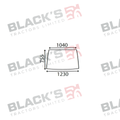 Cab Glass- Curved Front Window - Green Tint suitable for Case International -  K262895