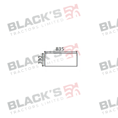 Cab Glass - Lower Rear - K303950 suitable for Case International -  K303950