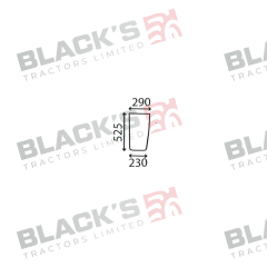 Cab Glass-Curved LH Lower Front - Green Tint suitable for Case International -  3233036R2