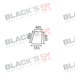 Cab Glass- Curved RH Corner - Green Tint suitable for Case International -  3233041R2