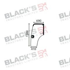 Cab Glass- Curved LH Door - Green Tint suitable for New Holland -  44910453   5196841